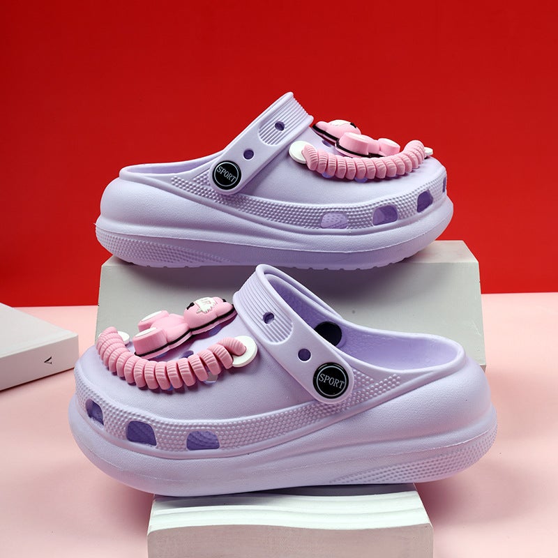 Cute Cartoon Children'S Clogs, Girls' Toe-Toe Breathable Slippers, Summer Outer Wear Beach Boys' Children'S Sandals - Image 3