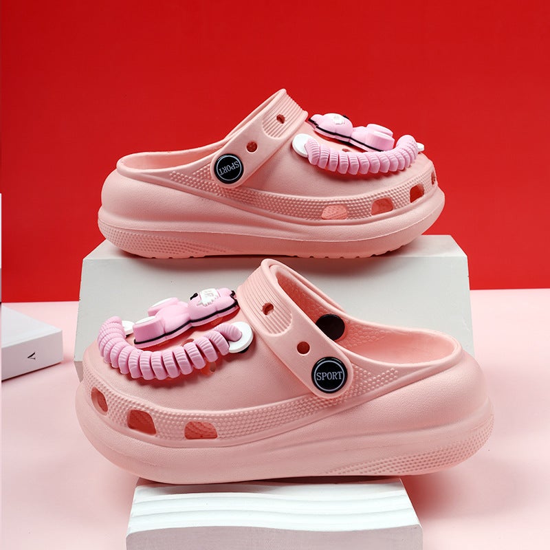 Cute Cartoon Children'S Clogs, Girls' Toe-Toe Breathable Slippers, Summer Outer Wear Beach Boys' Children'S Sandals - Image 4