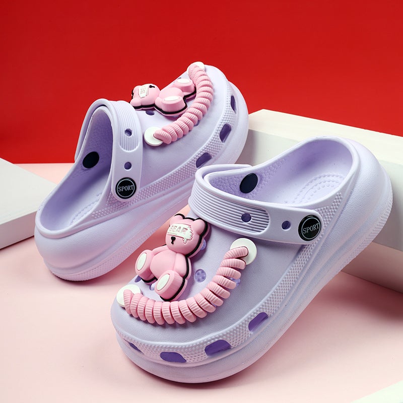 Cute Cartoon Children'S Clogs, Girls' Toe-Toe Breathable Slippers, Summer Outer Wear Beach Boys' Children'S Sandals - Image 2