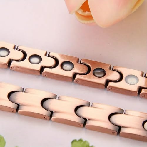 EDMIRIA Copper Magnetic Bracelet for Men – Elegant & Adjustable Solid Copper Bracelet with Sizing Tool (Design-5) - Image 4
