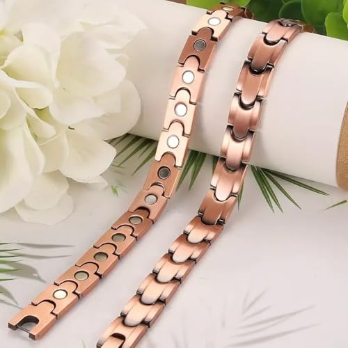 EDMIRIA Copper Magnetic Bracelet for Men – Elegant & Adjustable Solid Copper Bracelet with Sizing Tool (Design-5) - Image 2