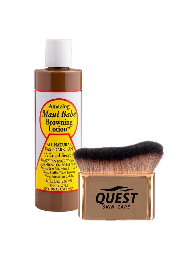 Nautical Crush Trading Amazing Maui Babe Browning Lotion 8 ounce - Maui Babe Tanning Lotion with Body Tanning Brush - Maui Tanning Lotion - Image 1