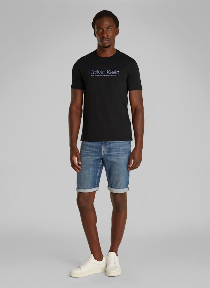 CALVIN KLEIN Satin Bonded Logo T-Shirt  - Image 4