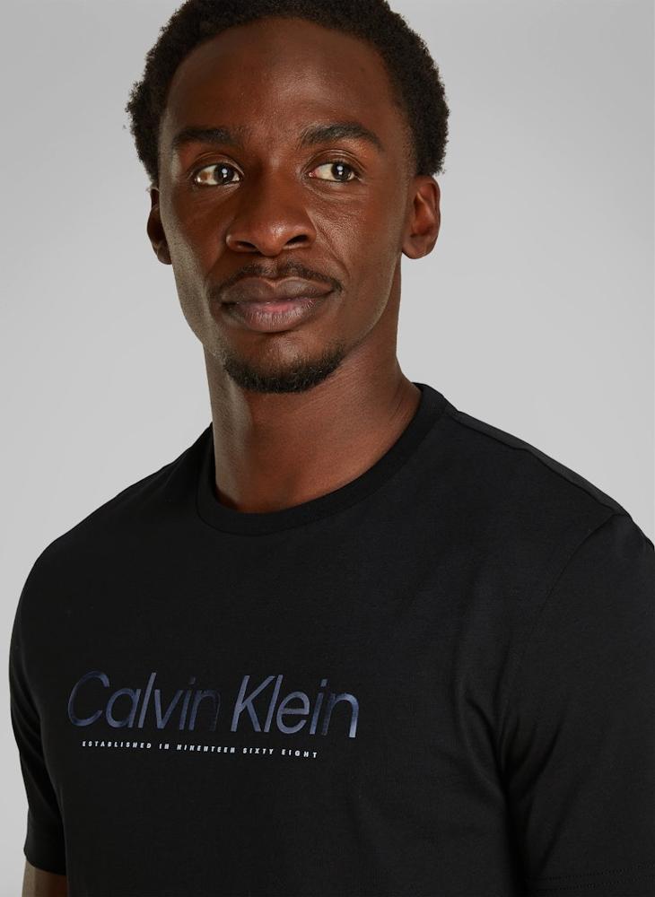 CALVIN KLEIN Satin Bonded Logo T-Shirt  - Image 3