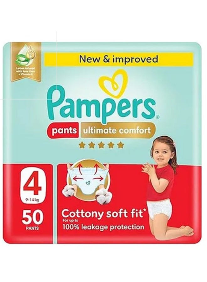 Pampers Ultimate Care Pant Diapers, Size 4 - 50 Piece