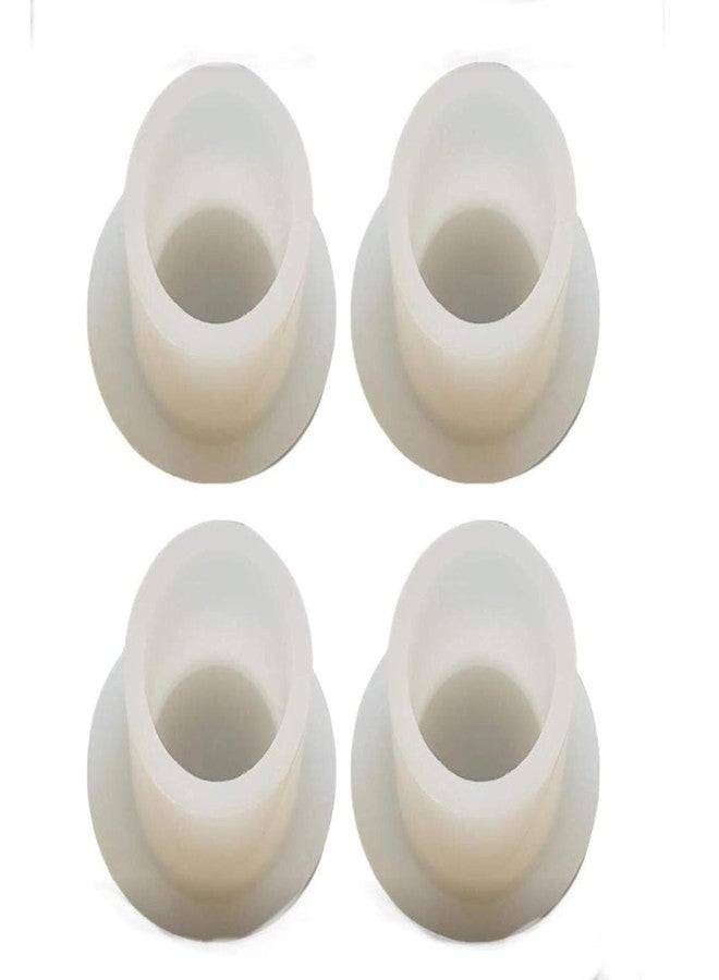 APAV juhla Silicon Rubber Pad for 1.5 inch Round Pipe I Set of 4 (White) - Image 1