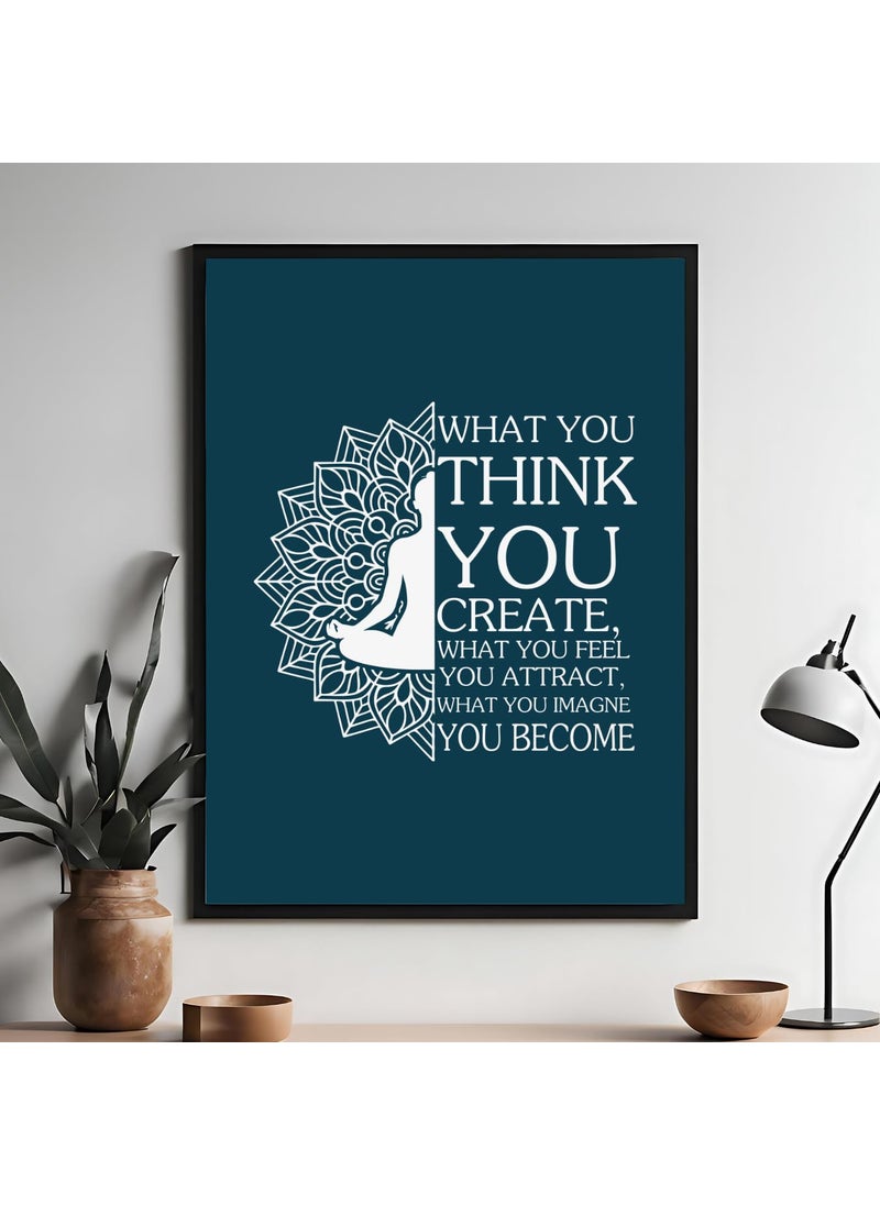 Master Flame Master Flame Yoga Series3 Quotes themed Aesthetic Wall Art Poster for Cafe Studio Restaurants Hotels Living Room Home Wall Decor FrameFrameless Think Yoga YG43 A3 Unframed  - Image 3