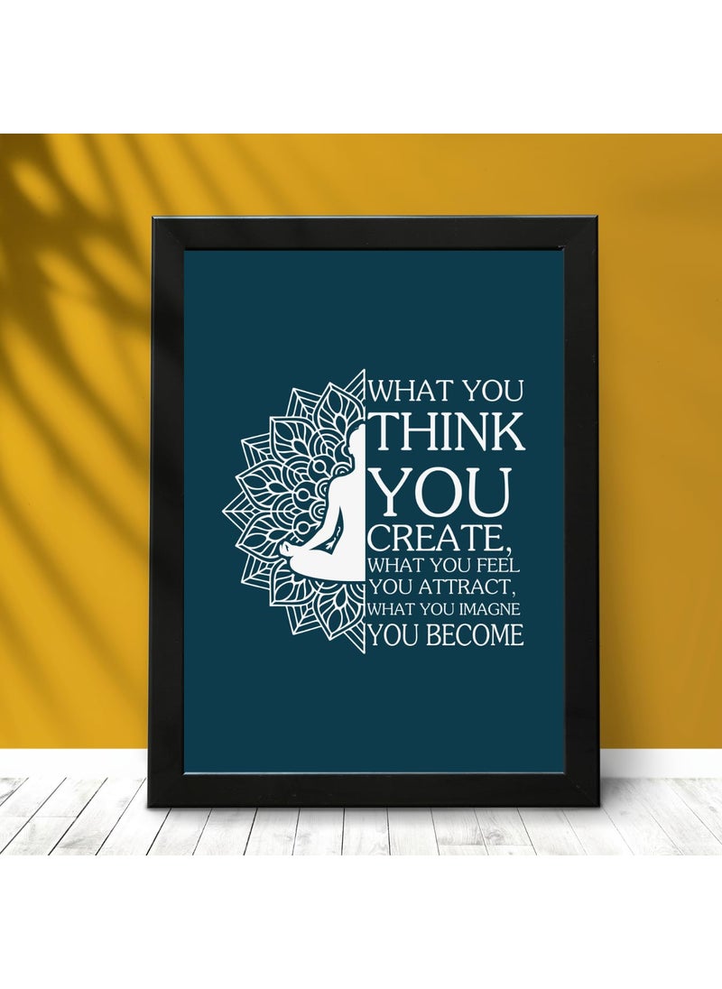 Master Flame Master Flame Yoga Series3 Quotes themed Aesthetic Wall Art Poster for Cafe Studio Restaurants Hotels Living Room Home Wall Decor FrameFrameless Think Yoga YG43 A3 Unframed  - Image 4
