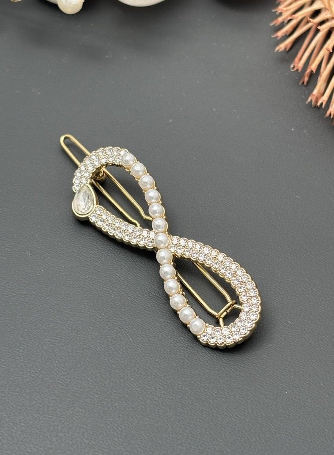 مشبك شعر فاخر من توينشو بيرلز، دبوس شعر للزفاف للنساء والفتيات، إكسسوارات شعر، إكسسوارات مشابك شعر للحفلات (أبيض) - Image 4