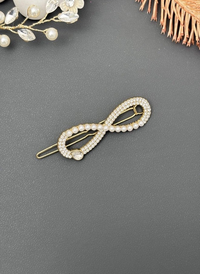 مشبك شعر فاخر من توينشو بيرلز، دبوس شعر للزفاف للنساء والفتيات، إكسسوارات شعر، إكسسوارات مشابك شعر للحفلات (أبيض) - Image 2