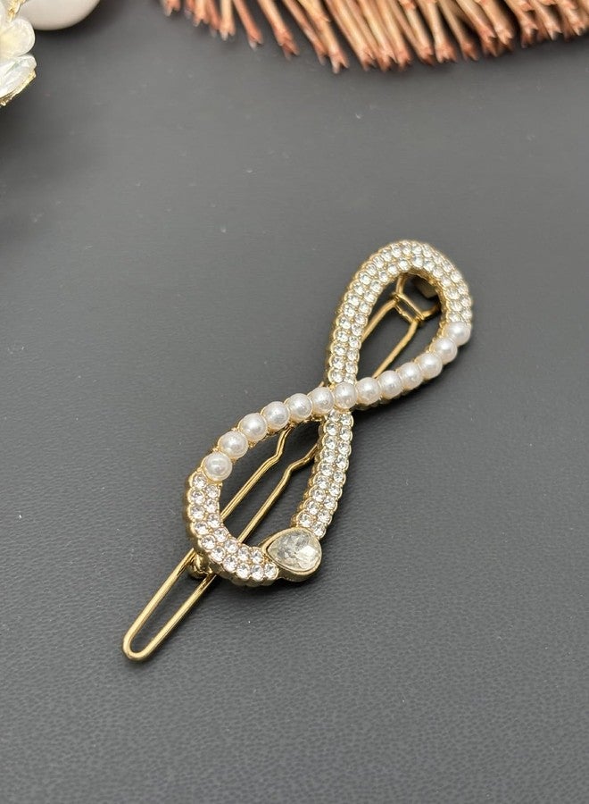 مشبك شعر فاخر من توينشو بيرلز، دبوس شعر للزفاف للنساء والفتيات، إكسسوارات شعر، إكسسوارات مشابك شعر للحفلات (أبيض) - Image 3