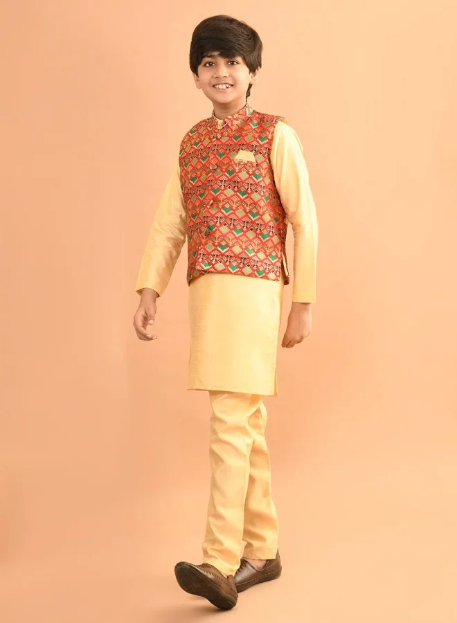 LILPICKS Kurta Pajama Set with Nehru Jacket