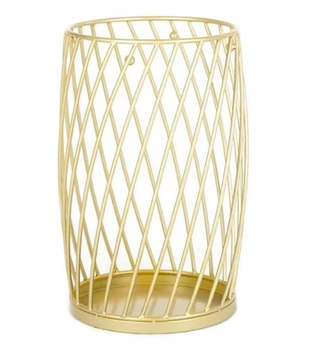 INDIDECOR INDIDECOR 56110 Umbrella Rack Stand Umbrella HolderUmbrella Stands Umbrella Stand Wrought Iron Creative Multifunctional Storage Bucket Household Hotel Umbrella Bucket Golden  - Image 2