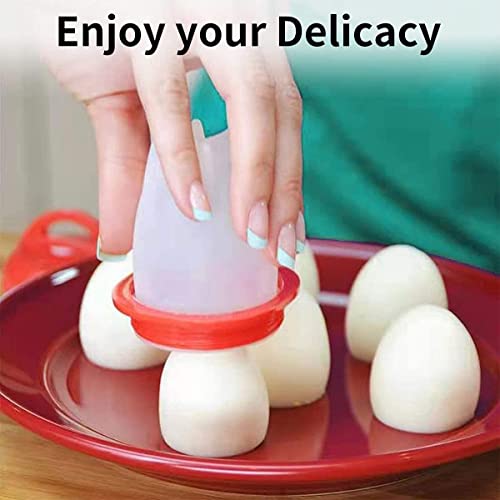 Homava Silicone Egg Boil - Egg Cooker,Hard and Soft Make,No Shell,Egg Boiled Cooker Mould,Non Stick Silicone,Egg Boiler,Egg Cups,Egg Poachers,Easy Life,BPA Free Happy Breakfast(6 Pack) - Image 4