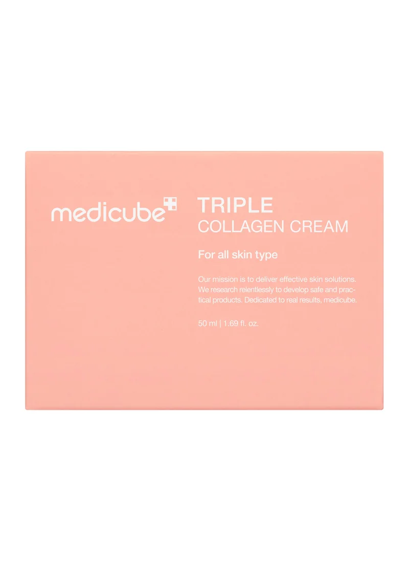 Medicube Medicube Triple Collagen Cream - Hydrating & Firming Moisturizer with Hyaluronic Acid, Premium Elastin, Shea Butter - Wrinkle Care & Boosts Elasticity - Korean Skincare, 1.69 oz