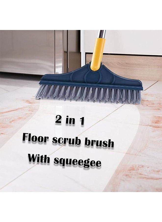 Generic - 2 in 1 Floor Scrub Brush with Squeegee and Hair Removal Comb - Image 1