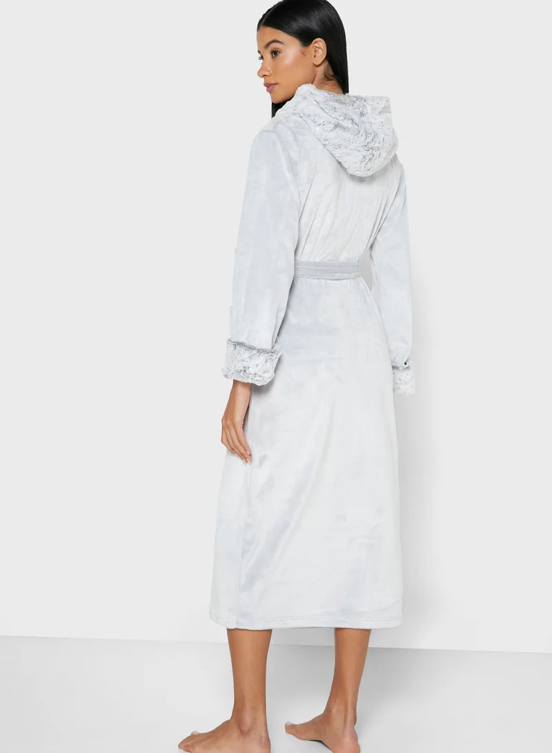 Boux Avenue Star Foil Hooded Robe