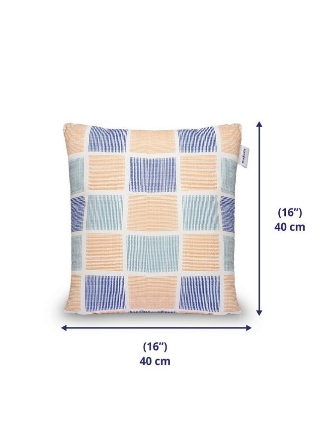 ويكفيت وسادة Wakefit | ضمان لمدة 3 أشهر | وسادة أريكة، وسادة للأريكة، وسادة 16 بوصة × 16 بوصة، وسائد، وسائد للسرير، مجموعة وسائد من الألياف المجوفة مكونة من 5 قطع (اللون - Chekkers، متعدد الألوان) - Image 5