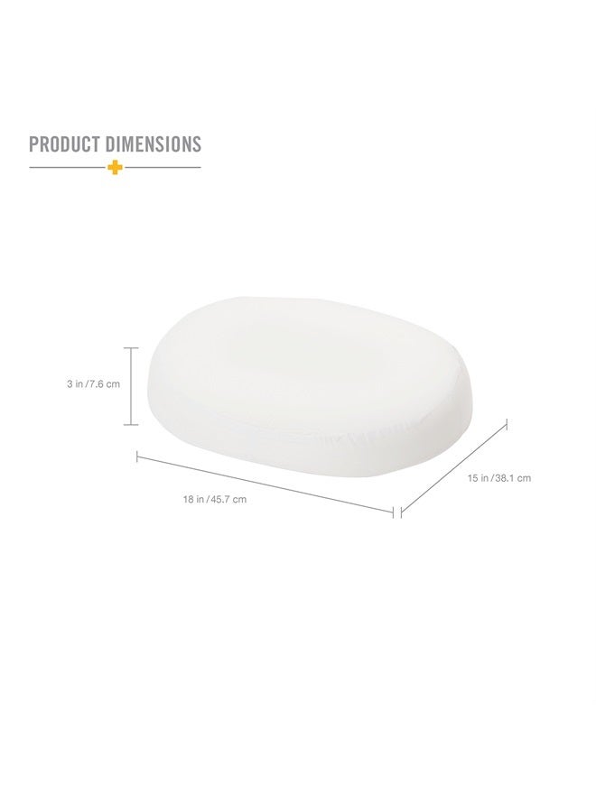 DMI Seat Cushion Donut Pillow and Chair Pillow for Tailbone Pain Relief, Hemorrhoids, Prostate, Pregnancy, Post Natal, Pressure Relief and Surgery, 18 x 15 x 3, White - Image 3