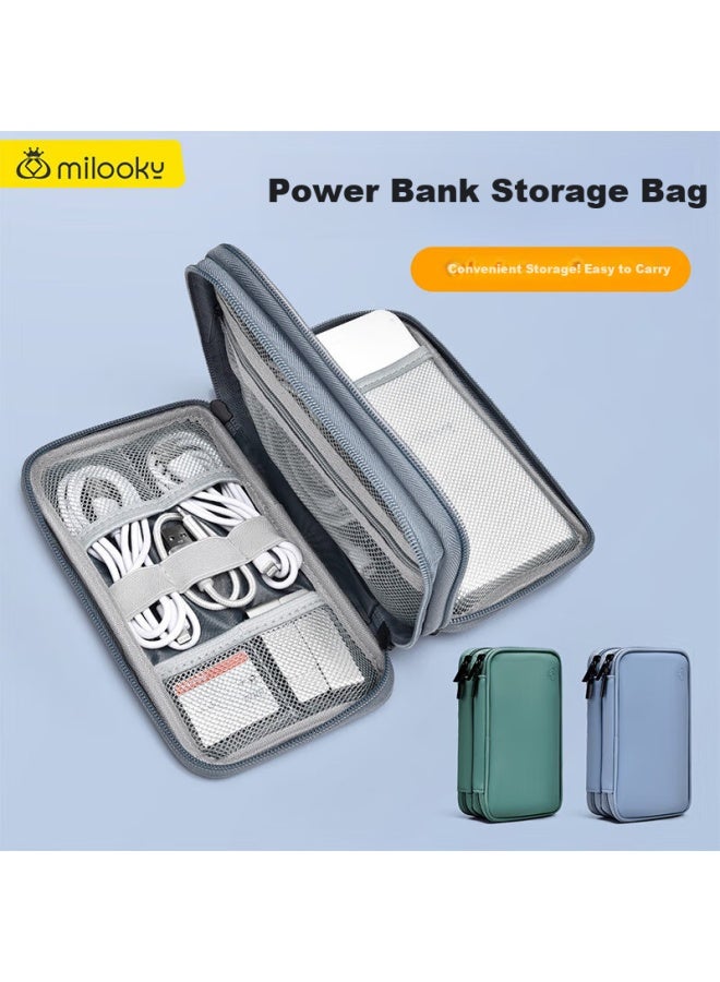 Milooky Power Bank Storage Bag, Data Cable Charger Portable High-capacity Mobile Power Protection Case, Digital Accessory Bag - Image 3