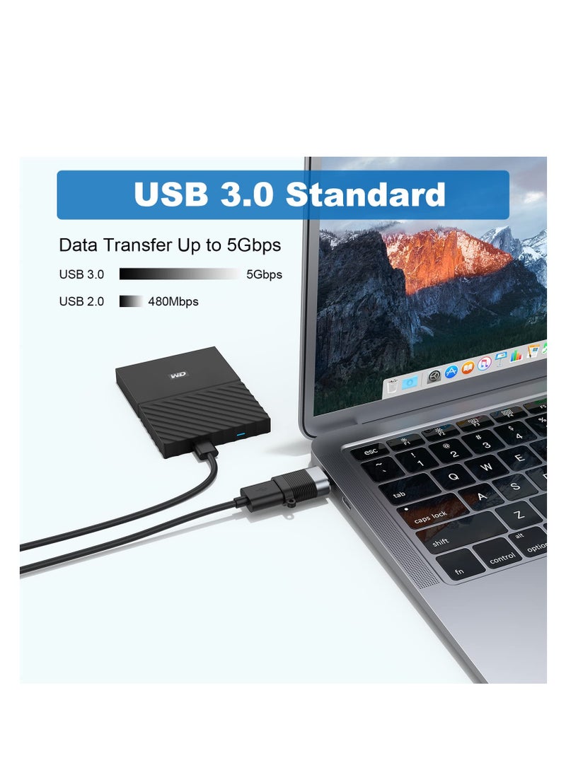SYOSI - USB C Adapter, Micro USB Male to USB C Female, USB 3.0 Male to USB C Female, USB Type-C Male to USB 3.0 Female Converter Connector for Laptop,Tablet, Smartphone (6 Pack) - Image 1