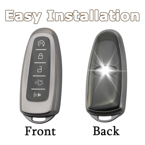 WNILIAN for Ford Key Fob Cover with Keychain TPU Key Case Fit for C-Max Edge Escape Expedition Explorer Flex Focus Taurus - Image 5