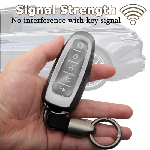 WNILIAN for Ford Key Fob Cover with Keychain TPU Key Case Fit for C-Max Edge Escape Expedition Explorer Flex Focus Taurus - Image 4