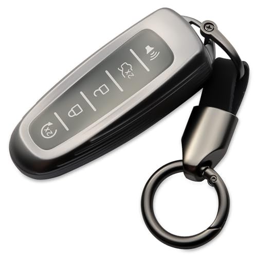 WNILIAN for Ford Key Fob Cover with Keychain TPU Key Case Fit for C-Max Edge Escape Expedition Explorer Flex Focus Taurus - Image 1