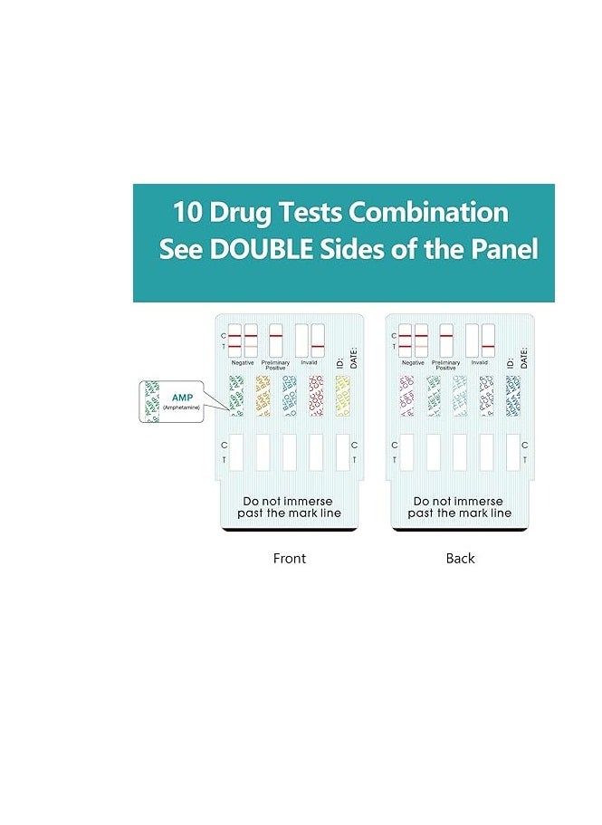10-panel Instant Drug Test Kit - Medically Certified For Thc, Opiates, Cocaine, Amphetamines And More