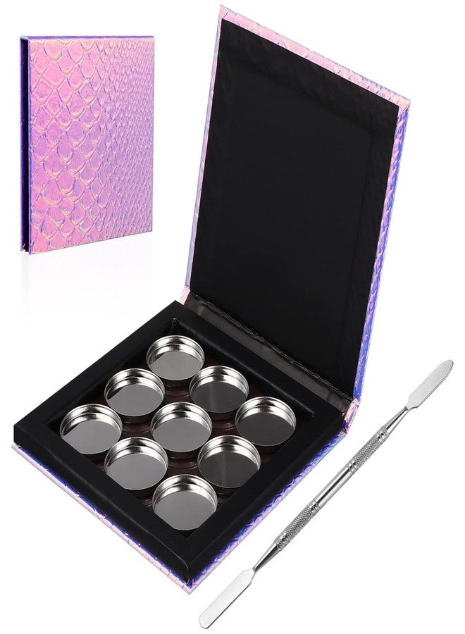 Beaupretty Empty Magnetic Palette Makeup Eyeshadow Palette with Round Metal Pans and Depotting Spatula Set for Eyeshadow Lipstick As Shown - Image 1