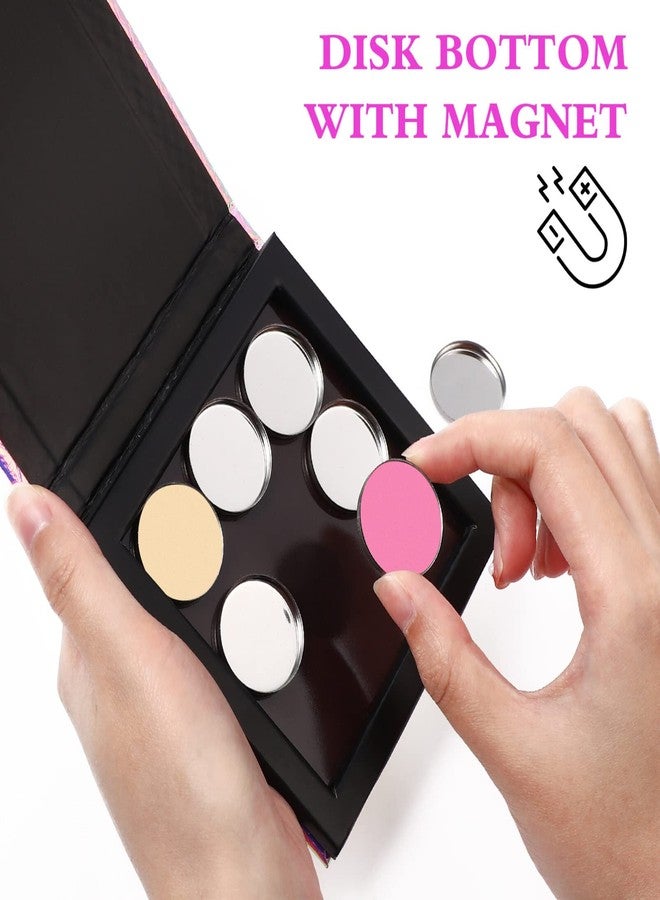 Beaupretty Empty Magnetic Palette Makeup Eyeshadow Palette with Round Metal Pans and Depotting Spatula Set for Eyeshadow Lipstick As Shown - Image 3