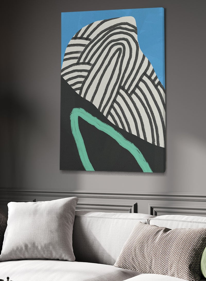 LOWHA Framed Canvas Wall Art Stretched Over Wooden Frame with Chaos Abstract Painting  - Image 2