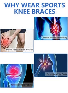 SUCITY Silicone Shock-Absorbing Knee Support-Multi-Purpose Knee Brace-Knee Supporter for Men are Comfortable and Breathable-Knee Pads That Relieve Knee Pressure  - Image 4