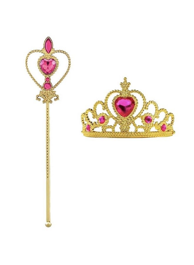 Fancydresswale FancyDressWale Girls Princess accessories for special occasions (One size, Crown and Magic Wand) - Image 1
