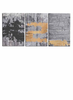 LOWHA Set Of 3 Framed Canvas Wall Arts Stretched Over Wooden Frame, Abstract Watercolor Paintings, For Home, Living Room, Office Decor  - Image 4