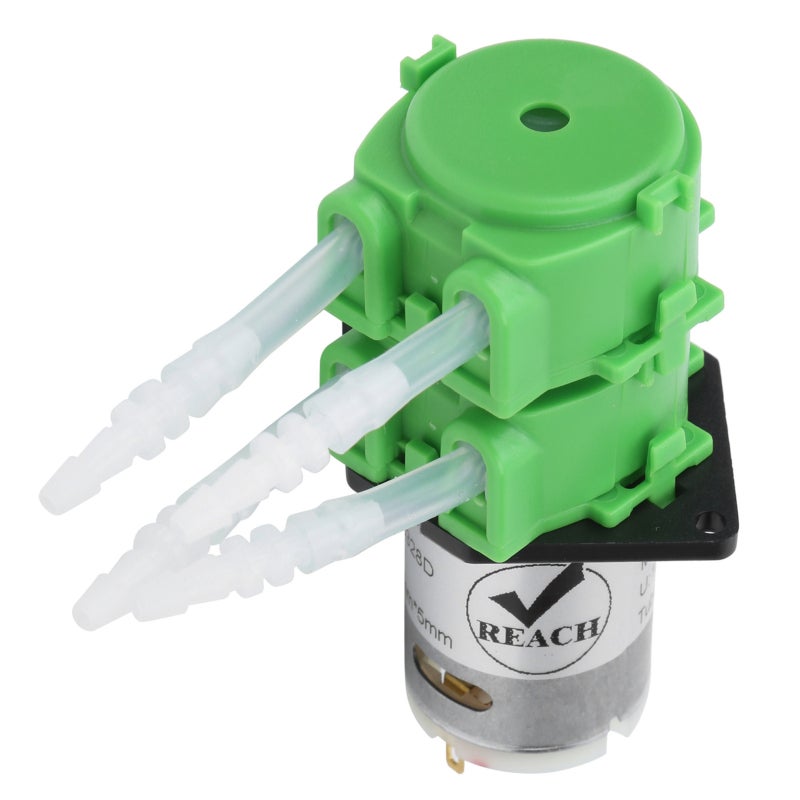 GROTHEN Peristaltic Pump 3x5mm Food-Grade Silicone Tube Easy Disassembly for Various Liquids - Reversible Flow Direction POM Pump Head for Long Service Life - Image 1