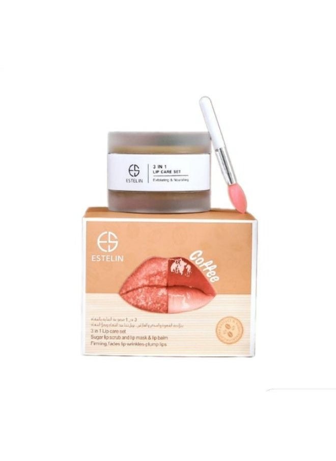 ESTELIN - Coffee Sugar lip scrub and lip mask & lip balm 5g - Image 1