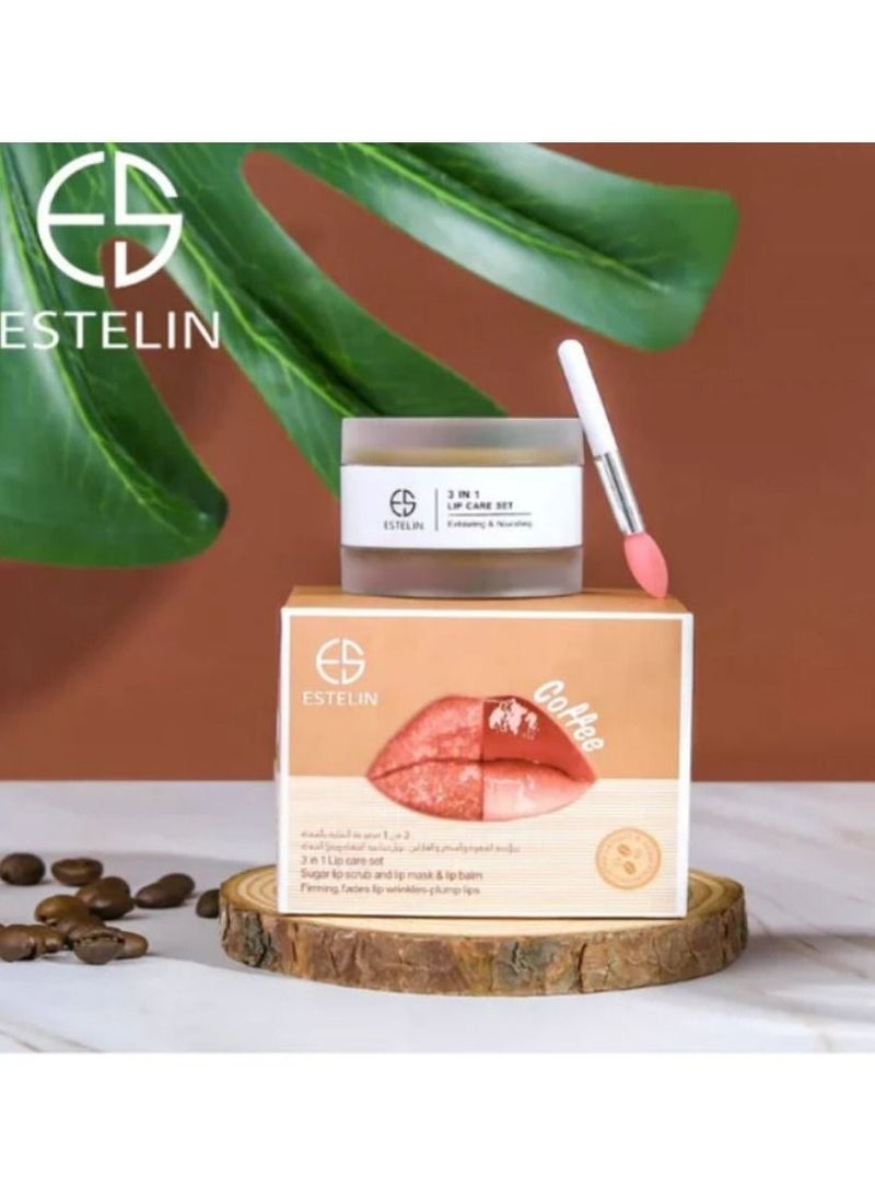ESTELIN - Coffee Sugar lip scrub and lip mask & lip balm 5g - Image 1