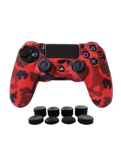KENSUO PS4 Controller Grip, Skin Silicone Gel Controller Cover Case Protector Compatible for PS4/PS4 Slim/PS4 Pro Controller (1x Controller Cover with 8 x FPS Pro Thumb Grip Caps)  - Image 1