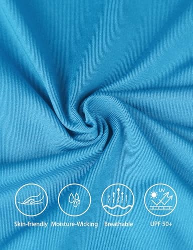 baleaf Men's UV SPF Hoodie Shirt UPF 50+ Sun Protection Long Sleeve T-Shirts with Mask Rash Guard Fishing Lightweight Blue Size XS - Image 5