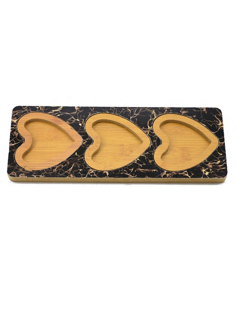 طبق تقديم من 3 أقسام على شكل قلب 13x33 سم - Image 2