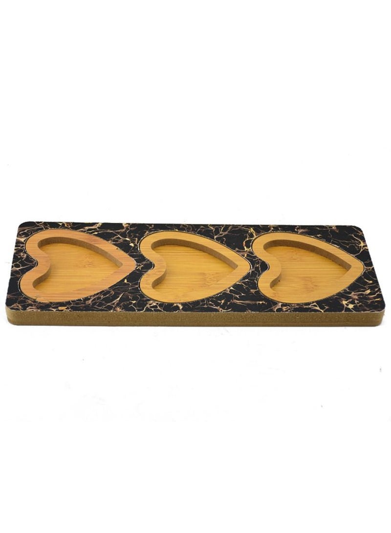 طبق تقديم من 3 أقسام على شكل قلب 13x33 سم - Image 4