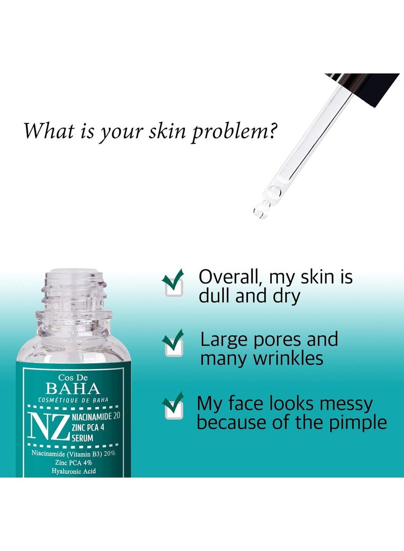 Cos De BAHA Niacinamide 20% + Zinc PCA 4% Serum 1 Fl Oz - Pore Reducer, Uneven Skin Tone Treatment, Diminishes Acne Prone, Skin Balancing Pore Reducing, Restores Elasticity (30 ml) - Image 3