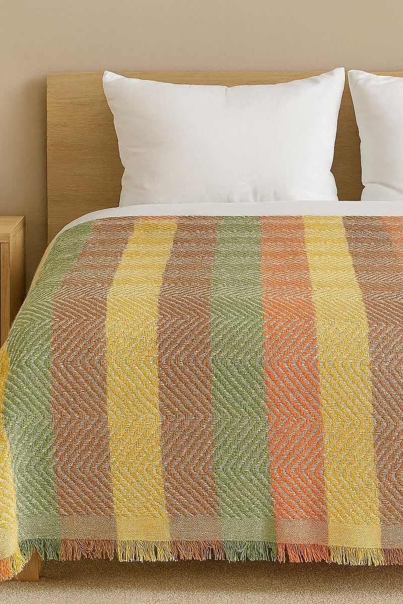 Soft Stripe Throw Forest Trail