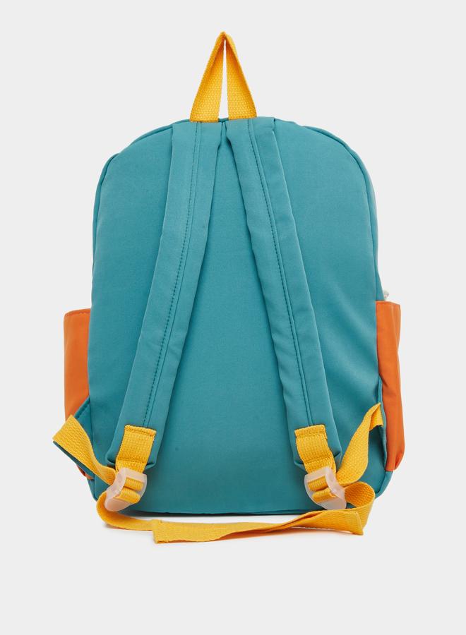 Styli Color Block Backpack with Buckle Strap 27x35x11.5cm - Image 2