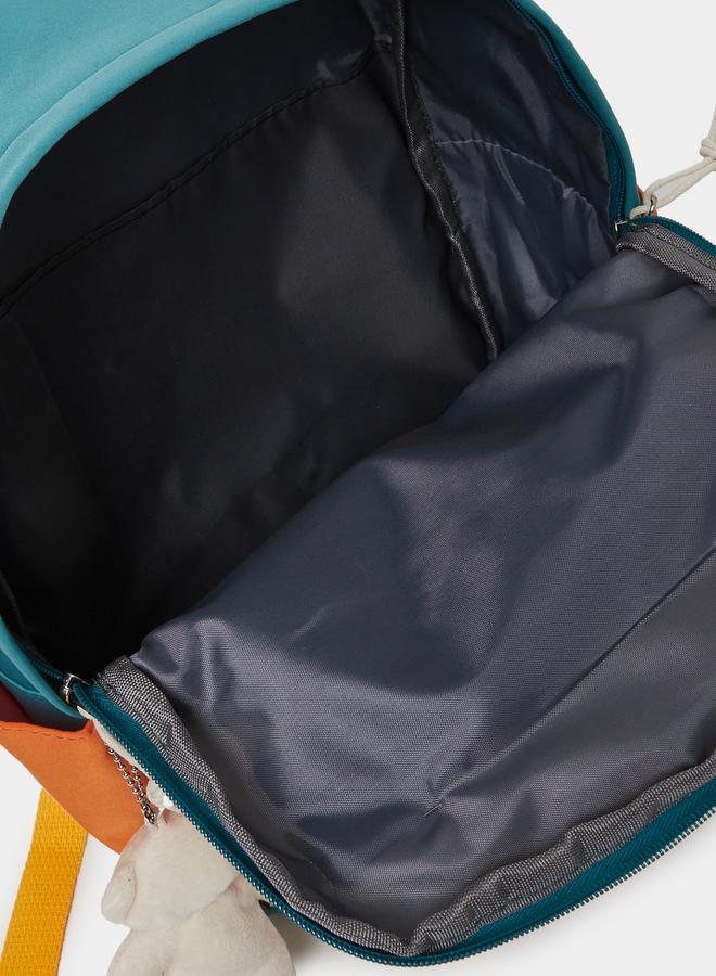 Styli Color Block Backpack with Buckle Strap 27x35x11.5cm - Image 4