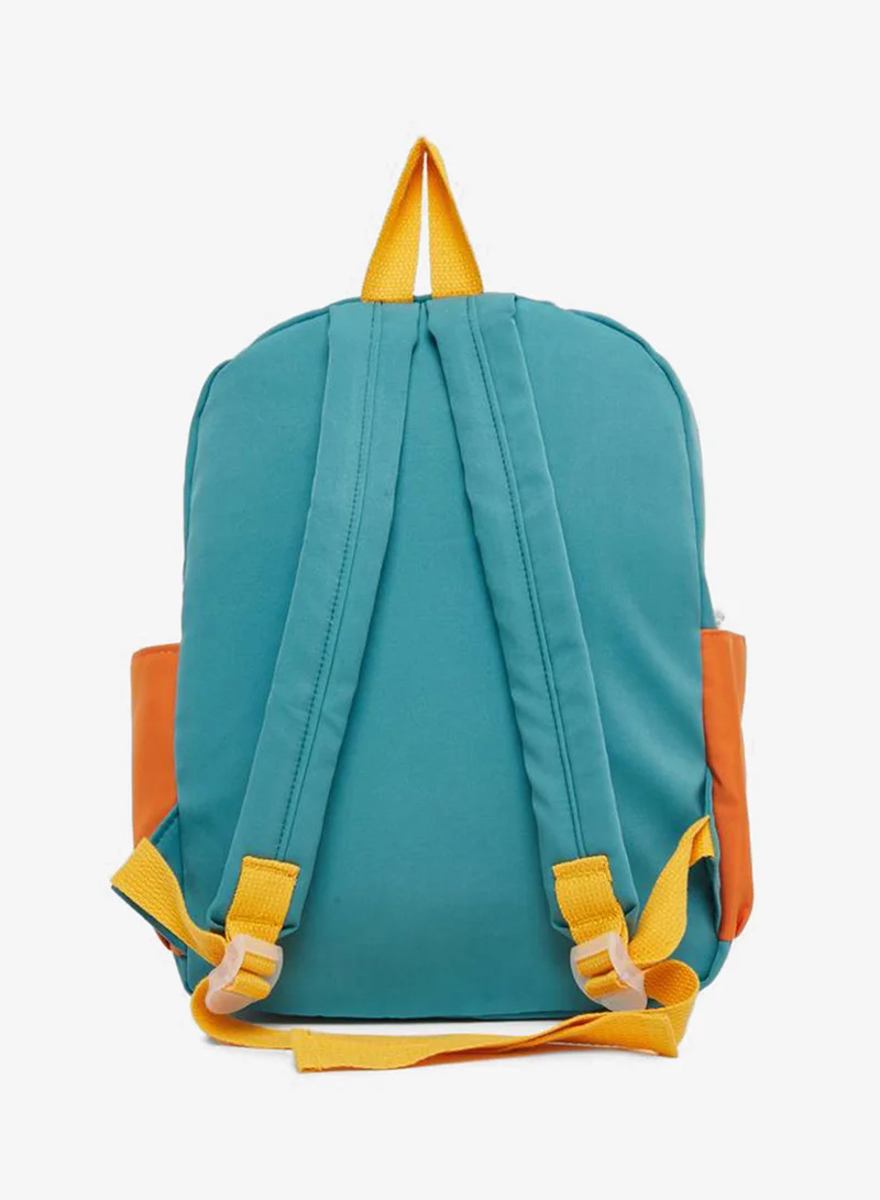 Styli Styli Color Block Backpack with Buckle Strap 27x35x11.5cm
