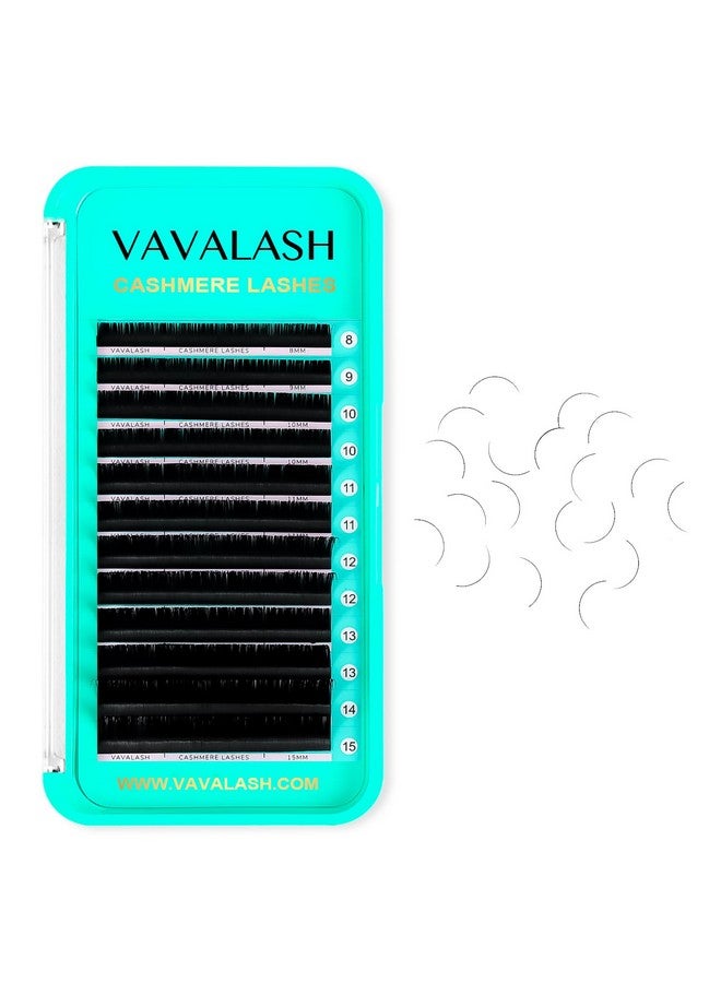 VAVALASH Cashmere Lashes 0.03/0.05/0.07 Premium Lashes Volume Eyelash Extensions 820Mm Individual Silk Lashes Soft Super Matte Black Professional Lashes Extension Tray Supplies (0.03D815Mm) - Image 1