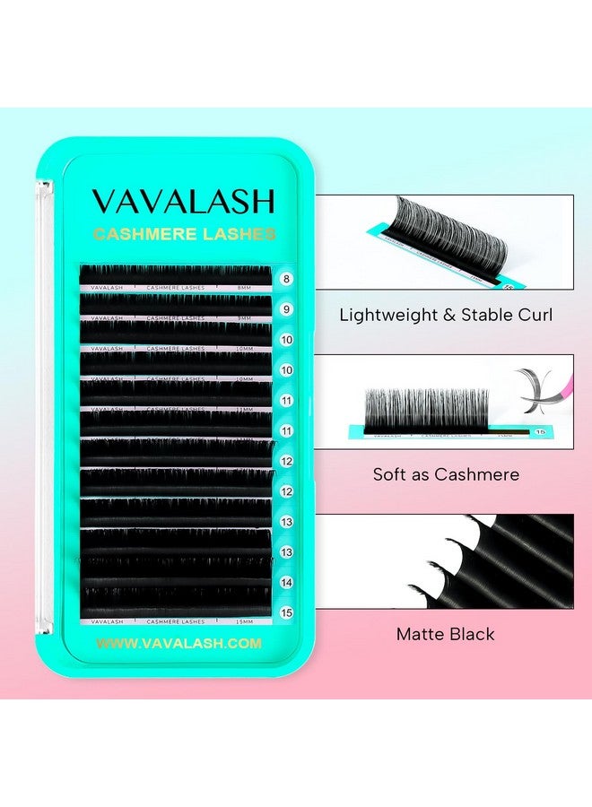 VAVALASH Cashmere Lashes 0.03/0.05/0.07 Premium Lashes Volume Eyelash Extensions 820Mm Individual Silk Lashes Soft Super Matte Black Professional Lashes Extension Tray Supplies (0.03D815Mm) - Image 3