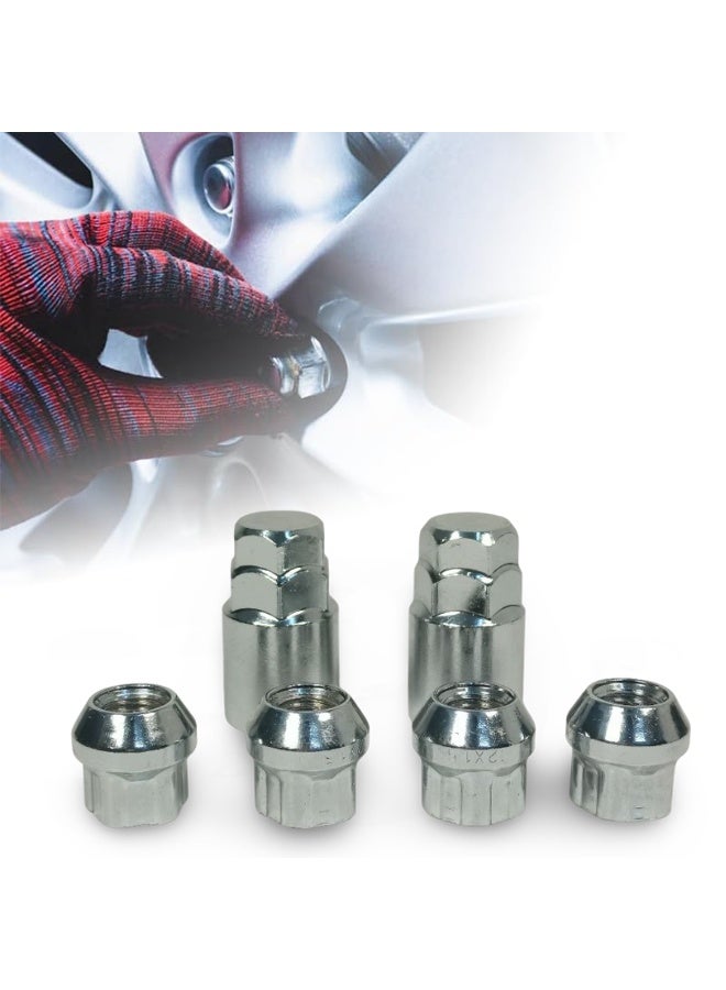 3XR 6-Piece Wheel Lug Nut Set with Installation Tool – Durable Chrome-Plated, Secure & Reliable Fit for Most Vehicles – Easy Installation & Removal, Includes Multiple Sizes for Compatibility with Various Models – Essential for Tire & Wheel Maintenance. - Image 2